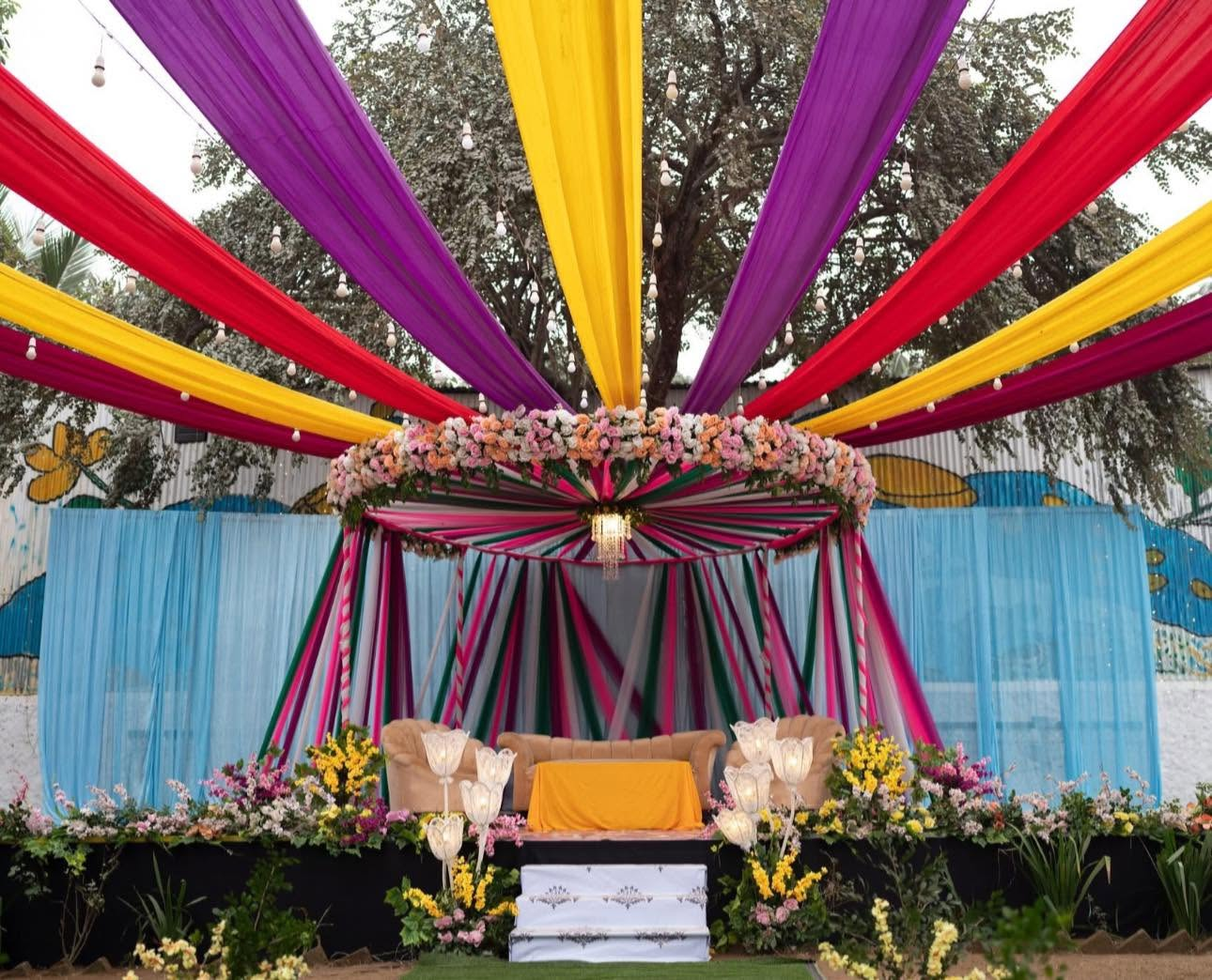 A Different Taste of Haldi Outdoor Decor